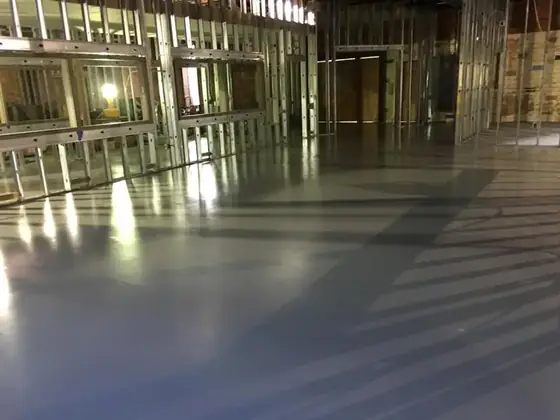 Commercial construction epoxy floor by Epoxy Pros