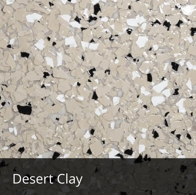 Desert Clay decorative epoxy flake sample