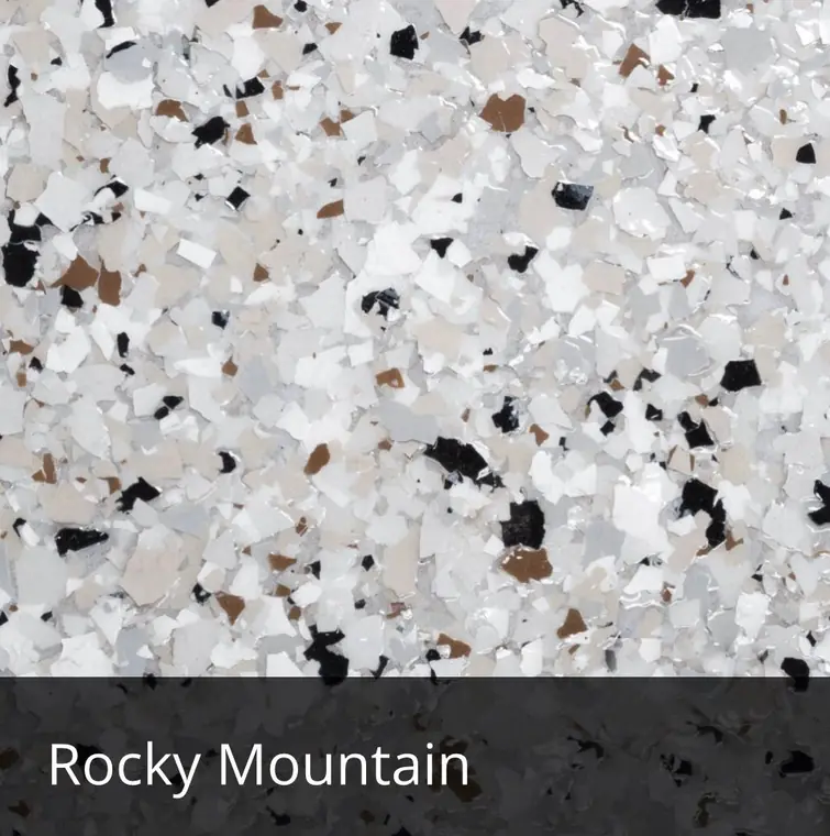 Rocky Mountain epoxy floor flake sample
